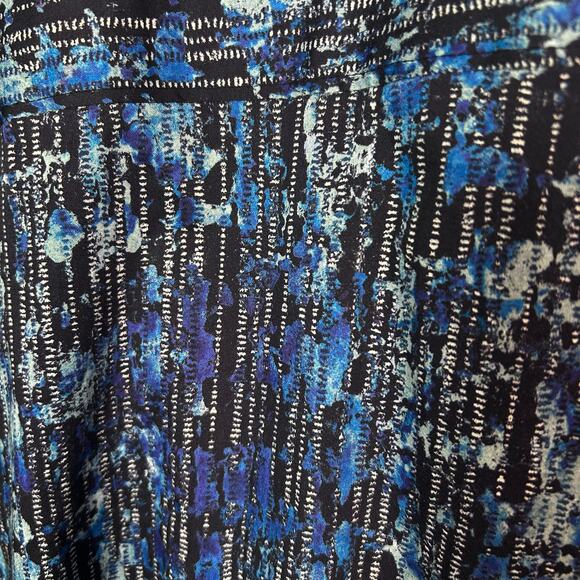 Robert Graham shirt men's 4XL button up blue pattern flip cuff stretch stripe - Picture 7 of 12